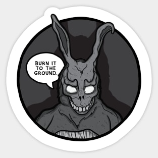 Frank the Rabbit (Burn It) Sticker